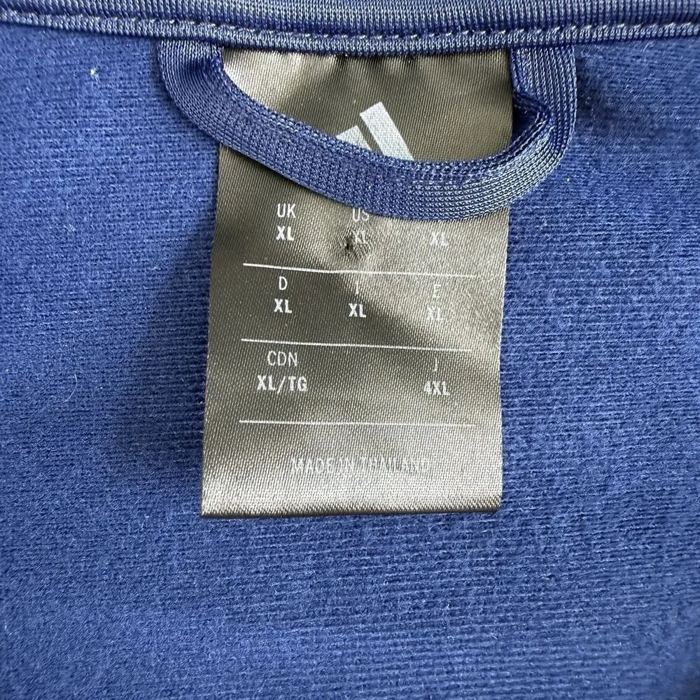 adidas Dayready Tracktop Mens Full Zip Jacket Casual Athletic Blue Size XL